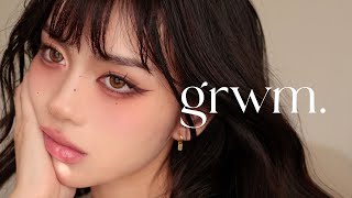 Sleepy Mocha Makeup 🧦 grwm [upl. by Sehguh856]