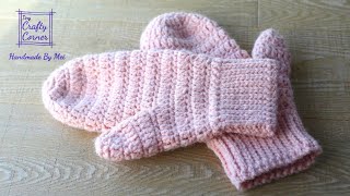 Easy Crochet Mittens Pattern For Beginners [upl. by Fredia]