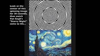 Art Classic Incredible  Van Gogh Starry Night Optical Illusion  Watch It Come Alive [upl. by Rorry]