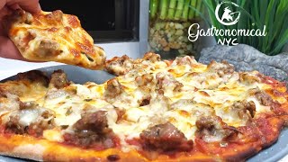 BEST THIN CRUST SAUSAGE PIZZA  CHICAGO BAR STYLE [upl. by Hennahane]