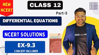 Chapter 9 Differential Equations  Exercise 93 I New NCERT solution Class 12 I Class 12 I A4S [upl. by Melton]