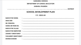 how to fill up school development plan and habitation plan full details [upl. by Nnylharas]