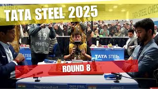 Pragg vs Gukesh Giri vs Hari  Round 8  Tata Steel Chess 2025 [upl. by Blankenship]