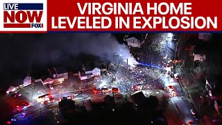 Virginia home leveled in explosion firefighter killed massive debris field  LiveNOW from FOX [upl. by Kcirdahs]