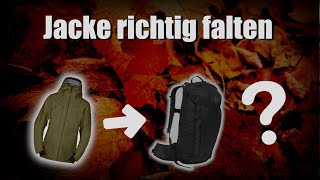 Outdoorjacke richtig falten [upl. by Giffard]