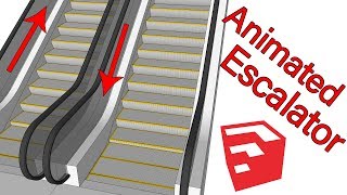 Animate Escalator in SketchUp With MSPhysics [upl. by Mellar566]