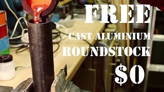 Casting Aluminium Roundstock From Free Scrap [upl. by Bruning]