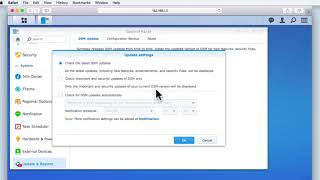 How to setup a Synology NAS DSM 6  Part 20 Configuring and using Disk Station Manager Update [upl. by Lot]