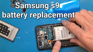 Samsung s9 g960 battery replacement and disassembly step by step [upl. by Ahtikal]