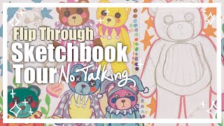 Sketchbook Tour 4 No talking flip through  LeahSkullArt [upl. by Gehman]