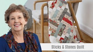 How to Make a Sticks and Stones Quilt  Free Quilting Tutorial [upl. by Anilave]