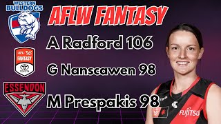 Western Bulldogs vs Essendon Bombers AFLW Fantasy Game Review 2024 [upl. by Oah]