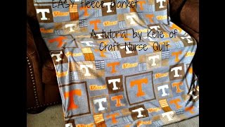 How to make an EASY Fleece Blanket [upl. by Telford]