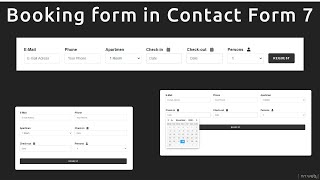 How to create responsive inline Booking form with Contact Form 7 [upl. by Giardap335]