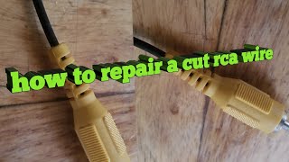 how to repair or add rca wire [upl. by Nyrol95]