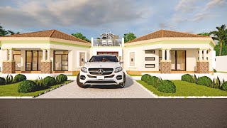 Beautiful House design idea  4 Bedroom house design  8 Corner house  24m x 14m [upl. by Anawk]