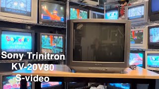 Sony Trinitron KV20V80 1998 20 inch SVideo CRT TV Overview Retro Gaming Calibration Vintage [upl. by Akirre]