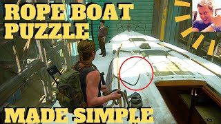 The Last of Us 2 Rope and LadderScaffold Boat Puzzle Abby Chapter 25 On Foot Seattle Day 1 TLOU2 [upl. by Ecinwahs]