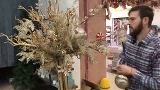 How to Create an Elegant Christmas Centerpiece Topiary Older Video Weird Camera Angle [upl. by Julis]