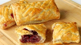 How To Make Cherry Puff Pastry Easy Recipe Video [upl. by Zeb67]