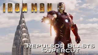 Iron Man Repulsor Blasts Supercut Iron man  Age of Ultron [upl. by Murvyn143]