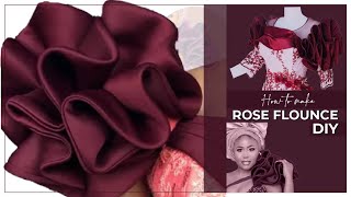 DIY ROSE FLOUNCE  Trendy Ruffle Tutorial [upl. by Keithley411]