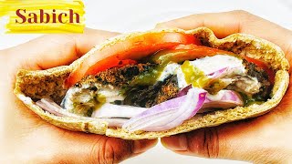 SABICH 🥙  MIDDLE EASTERN  ISRAELI STREET FOOD [upl. by Nodla721]