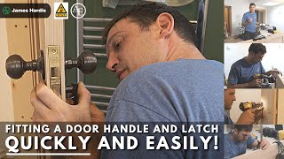 How to Install a Door Handle and Latch QUICKLY AND EASILY 🚪 [upl. by Farr815]