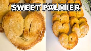 How to Make Palmiers  Sweet Puff Pastry  Sweet Palmier Biscuits [upl. by Ebner]