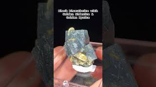 Inner Mongolia Yindu Fluorite amp Black Bismuthnite with Golden Siderite and Golden Pyrite [upl. by Rakabuba]