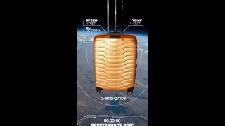 Samsonite launched a suitcase into space then dropped it [upl. by Naihtsirc410]