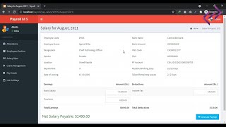Payroll Management System in PHP MySQL with Source Code  CodeAstro [upl. by Krasner]