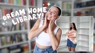 building amp organising my DREAM home library 🥹📚  bookshelf tour [upl. by Soalokin874]