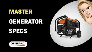 How to Master Generac GP Series 8000E Generator Specs [upl. by Norud]