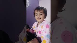 my one year baby girl singing a song on papa [upl. by Nebeur]