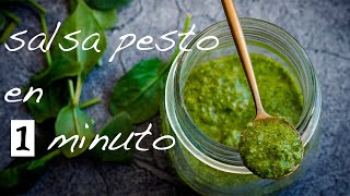 Cómo hacer SALSA de PESTO fácil👩‍🍳 con pistachos Y sin piñones [upl. by Aniretak]