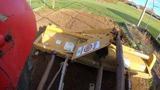 Massey Ferguson 245 doing fall tilling and turn plowing Ferguson system draft control in action [upl. by Oner]