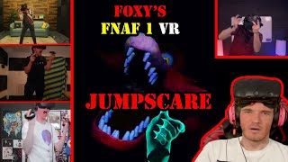 Youtubers REACTION to FOXYS JUMPSCARE in VR  Five Nights at Freddys VR Help Wanted [upl. by Suissac]