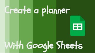 Create a weekly study planner using Google Sheets [upl. by Moureaux642]