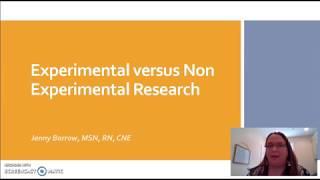 Experimental versus Non Experimental Research [upl. by Ramin745]