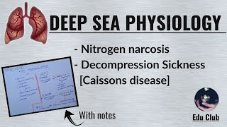 Decompression sickness  Caisson Disease  Nitrogen Narcosis  Deep Sea Diving  Respiratory Physio [upl. by Noryb]