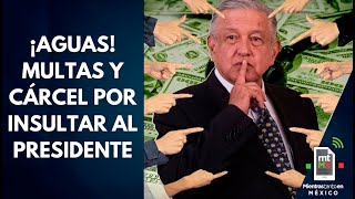 CÁRCEL y multas POR INSULTAR al presidente diputados gobernadores magistrados y policías [upl. by Allemat]