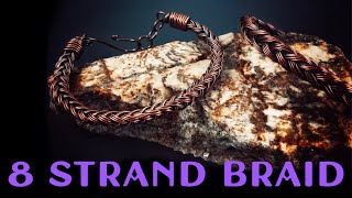 8 Strand Square Braid Wire Bracelet Tutorial Made With Speaker Wire [upl. by Asaeret]