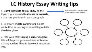 Leaving Cert History essay writing tips [upl. by Rebmik]