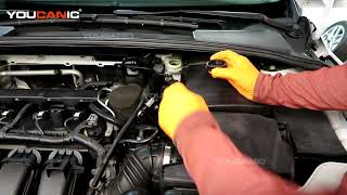 20122019 Ford Focus  How to Check and Add Brake Fluid [upl. by Ameline]