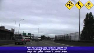 Downtown Portland Oregon Freeway Tour [upl. by Nothgiel908]