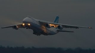 ADB Antonov124 at ZRH  WONDERFUL SOUND [upl. by Nylahs]