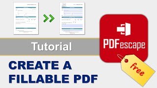 Create a fillable PDF form for free – step by step tutorial [upl. by Anelleh]