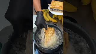 Bananas Foster Waffle Fried Ice Cream Shorts [upl. by Ciapha]