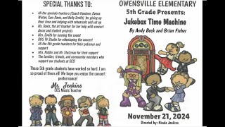 OES 5th Grade Concert 2024 Jukebox Time Machine [upl. by Leiad902]